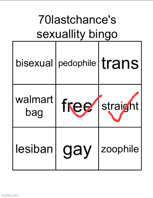 70lastchance's sexuallity bingo (very shitty) | image tagged in 70lastchance's sexuallity bingo very shitty | made w/ Imgflip meme maker