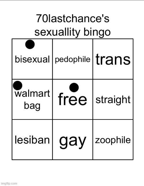 70lastchance's sexuallity bingo (very shitty) | image tagged in 70lastchance's sexuallity bingo very shitty | made w/ Imgflip meme maker