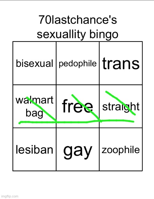 70lastchance's sexuallity bingo (very shitty) | image tagged in 70lastchance's sexuallity bingo very shitty | made w/ Imgflip meme maker
