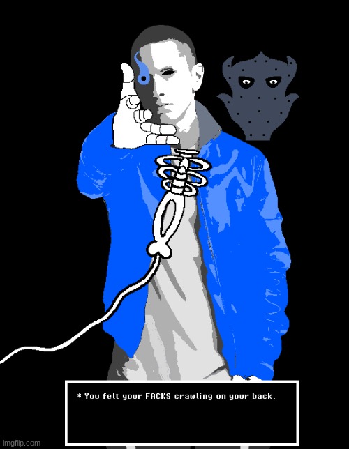 Sans Eminem V2 | image tagged in eminem,sans,rap,undertale,sans undertale | made w/ Imgflip meme maker