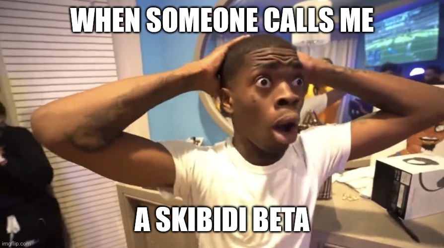 Hehehehehe | WHEN SOMEONE CALLS ME; A SKIBIDI BETA | image tagged in gyatt | made w/ Imgflip meme maker