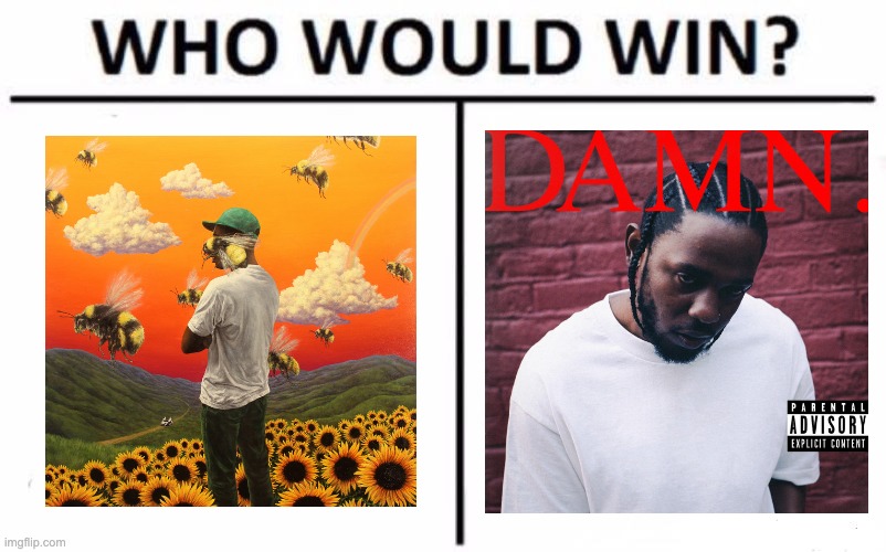 DAMN or Flower Boy? | image tagged in memes,who would win | made w/ Imgflip meme maker