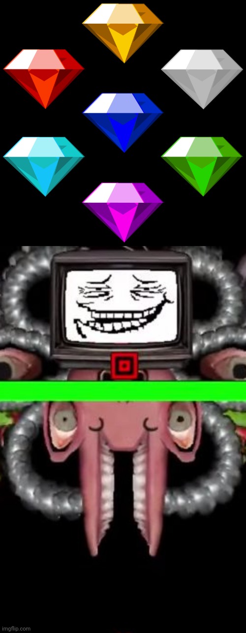 Your Life Ends | image tagged in chaos emeralds,undertale | made w/ Imgflip meme maker