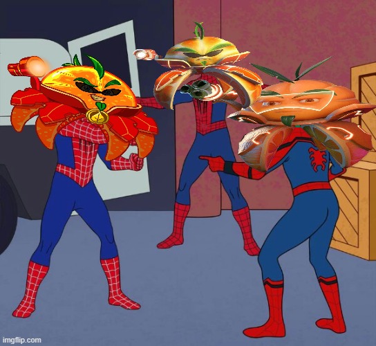 Citron Triple | image tagged in spider man triple | made w/ Imgflip meme maker