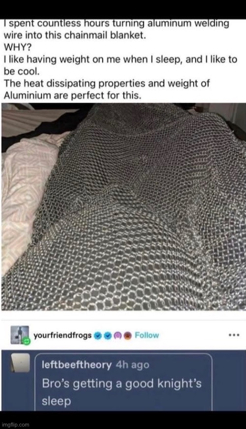 Good Knight | image tagged in knight,armor,chain,mail | made w/ Imgflip meme maker