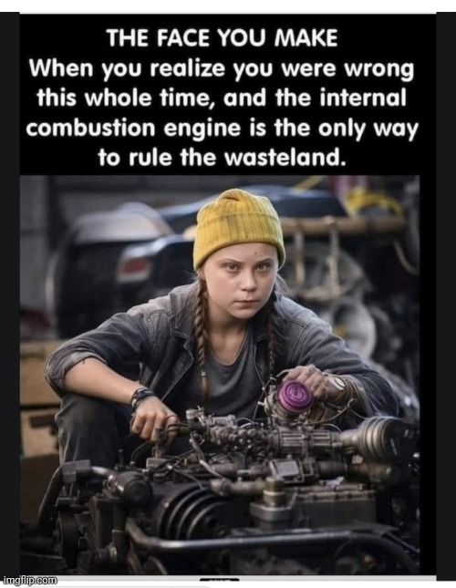 Mad Wasteland Greta | image tagged in libtard,climate,moron | made w/ Imgflip meme maker