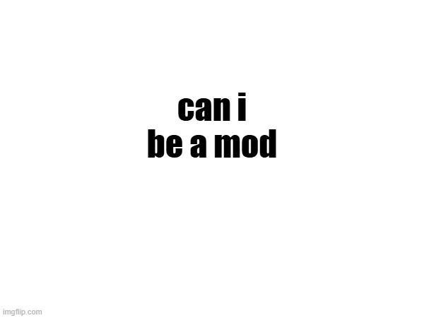 can i be a mod ill be nice i swear | can i be a mod | image tagged in so true memes | made w/ Imgflip meme maker