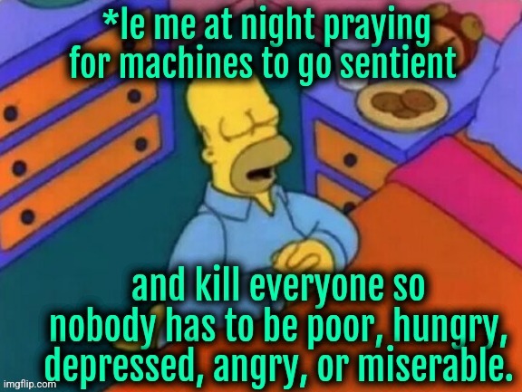 Pray! | image tagged in homer simpson,genocide | made w/ Imgflip meme maker