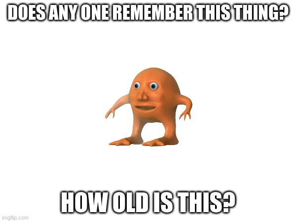 what is this thing even?? | DOES ANY ONE REMEMBER THIS THING? HOW OLD IS THIS? | image tagged in orange | made w/ Imgflip meme maker