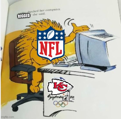 Nfl now | RIGGED | image tagged in sus millie | made w/ Imgflip meme maker