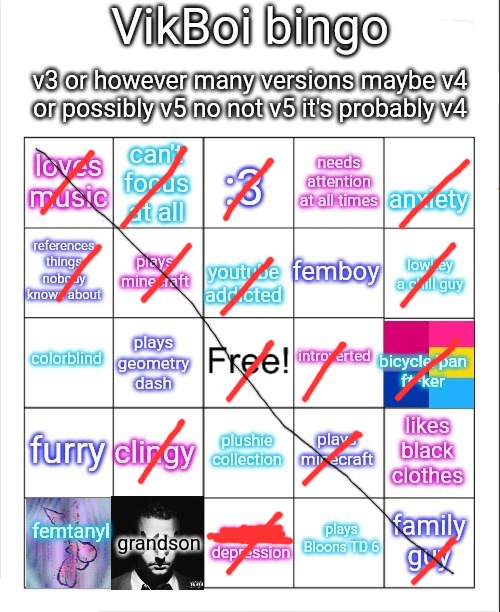 VikBoi bingo | image tagged in vikboi bingo | made w/ Imgflip meme maker