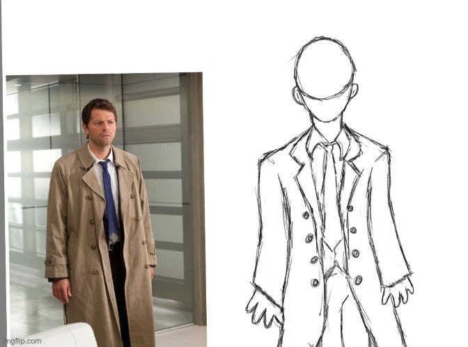 Prob gonna get this done this night, wip | image tagged in castiel,drawing,supernatural | made w/ Imgflip meme maker