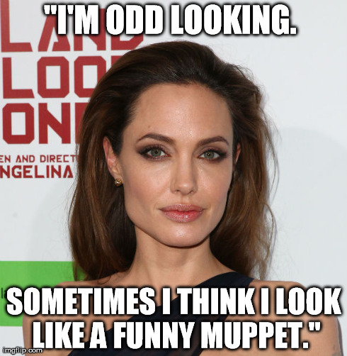 "I'M ODD LOOKING.  SOMETIMES I THINK I LOOK LIKE A FUNNY MUPPET." | made w/ Imgflip meme maker