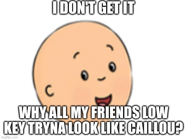 who actually wants to get a buzz cut tho | I DON'T GET IT; WHY ALL MY FRIENDS LOW KEY TRYNA LOOK LIKE CAILLOU? | image tagged in buzz,angry caillou,why are you reading the tags | made w/ Imgflip meme maker