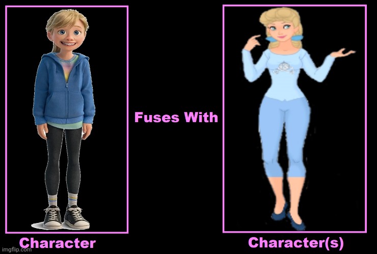 Riley Andersen Fuses With Cinderella | image tagged in what if fuses,inside out 2,riley andersen,cinderella,disney princess,ralph breaks the internet | made w/ Imgflip meme maker