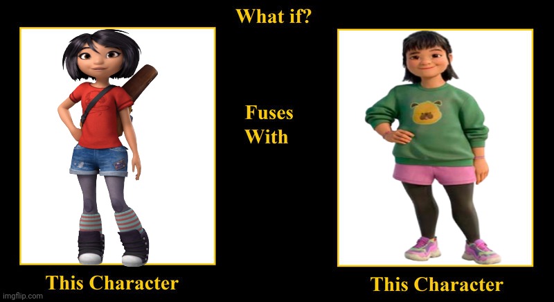 What if Yi Fuses With Grace Hsieh | image tagged in what if fuses,grace hsieh,inside out 2,yi,abominable,asians | made w/ Imgflip meme maker