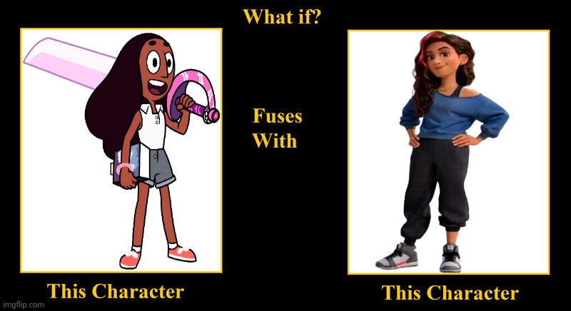 Connie Maheswaran Fuses With Val Ortiz | image tagged in what if fuses,inside out 2,val ortiz,connie maheswaran,steven universe,tomboys | made w/ Imgflip meme maker