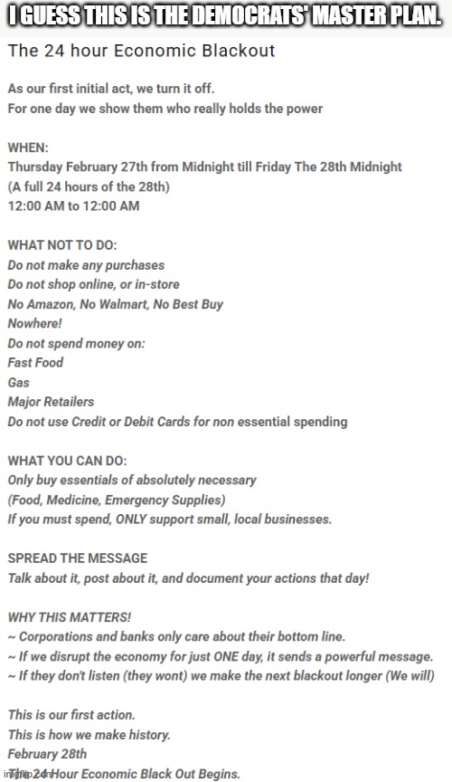 This is the dumbest plan I've ever seen. | I GUESS THIS IS THE DEMOCRATS' MASTER PLAN. | made w/ Imgflip meme maker