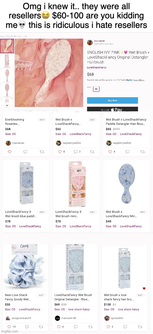 no way they tried to sell the blue one for $100.. some ppl can be so GREEDY | Omg i knew it.. they were all resellers😭 $60-100 are you kidding me💀 this is ridiculous i hate resellers | image tagged in blank white template | made w/ Imgflip meme maker