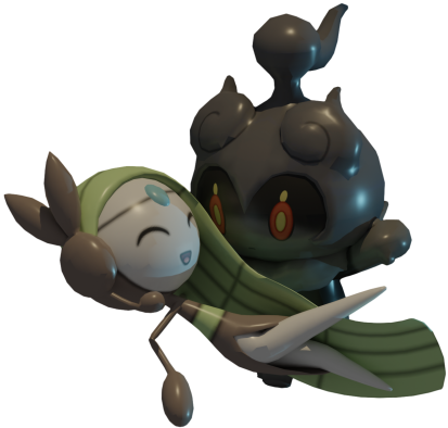 Marshadow and Meloetta dancing Blank Meme Template