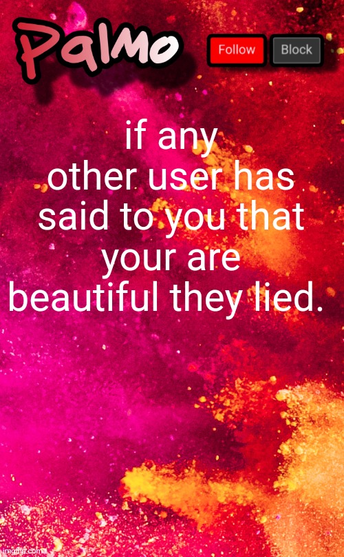 there's some users that are obvious exceptions | if any other user has said to you that your are beautiful they lied. | image tagged in follow me pls | made w/ Imgflip meme maker