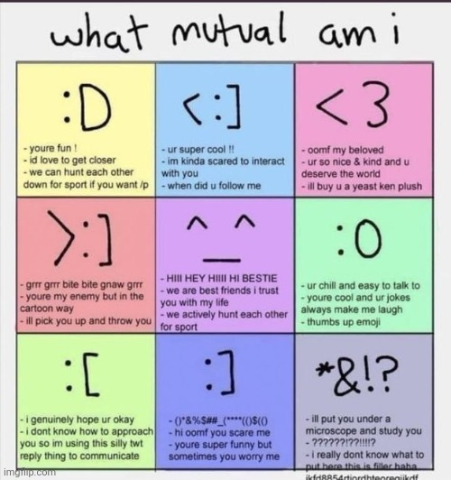 Hiii | image tagged in what mutual am i | made w/ Imgflip meme maker