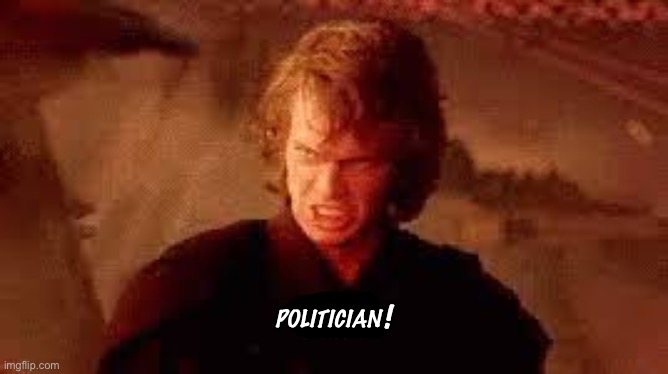 true | ! POLITICIAN | image tagged in anakin liar | made w/ Imgflip meme maker