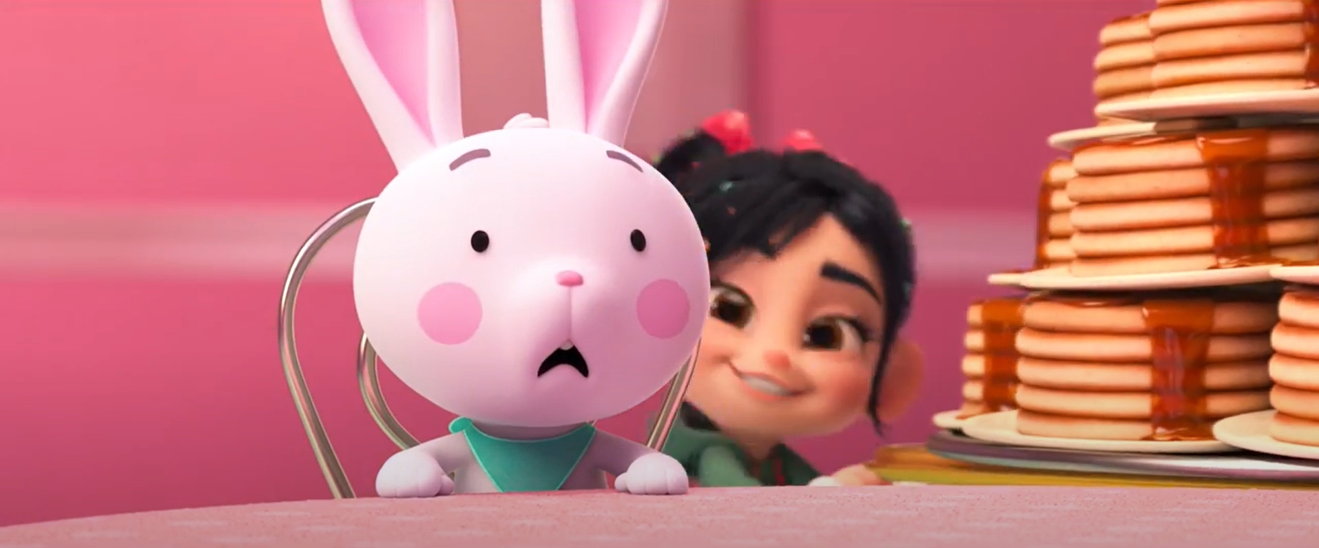 The bunny gets the pancake Blank Meme Template