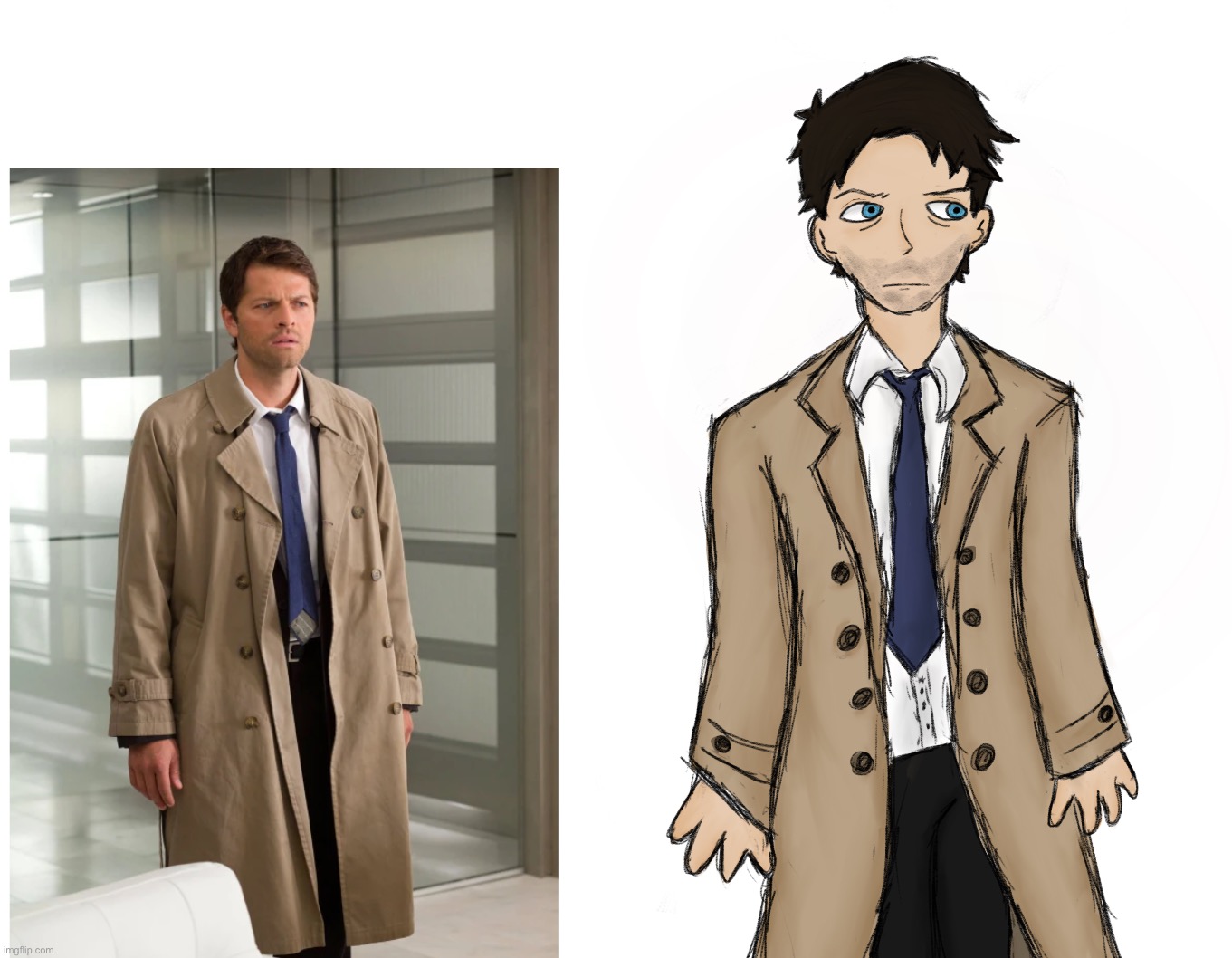 Insanely pround of this ngl | image tagged in castiel,drawing,supernatural | made w/ Imgflip meme maker