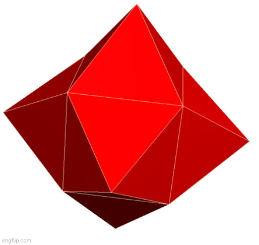 Non-convex tetrakis hexahedron with equilateral triangle faces | made w/ Imgflip meme maker