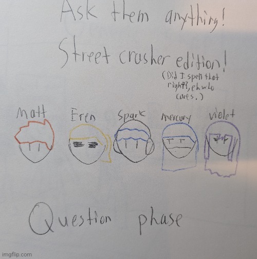 Ask these 5 ladies and gents anything, and it'll be in a comic:D | made w/ Imgflip meme maker