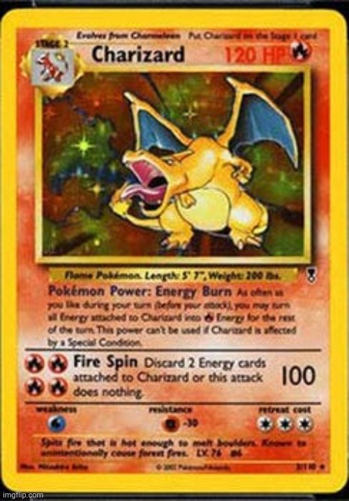 If you ever think that charizard bias is new, just remember, he was the only card in the original 151 to have more than 100 base | image tagged in charizard | made w/ Imgflip meme maker