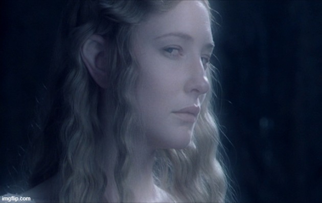 Galadriel side eye | image tagged in galadriel side eye | made w/ Imgflip meme maker