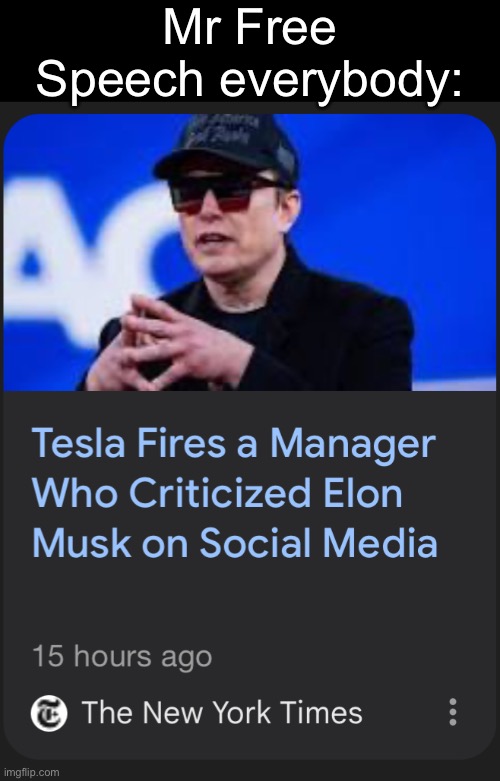 . | Mr Free Speech everybody: | made w/ Imgflip meme maker