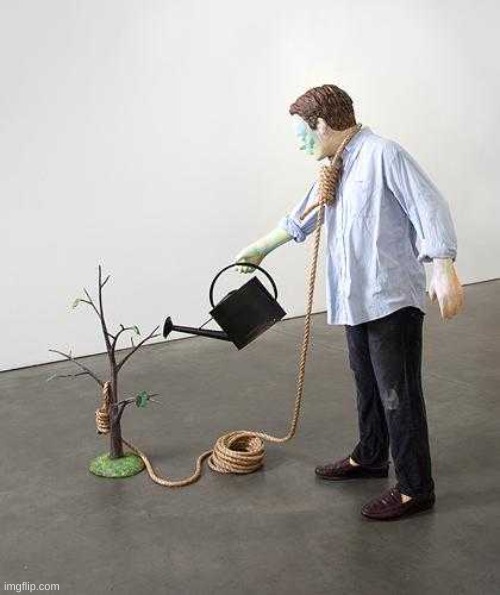 Watering tree noose | image tagged in watering tree noose | made w/ Imgflip meme maker