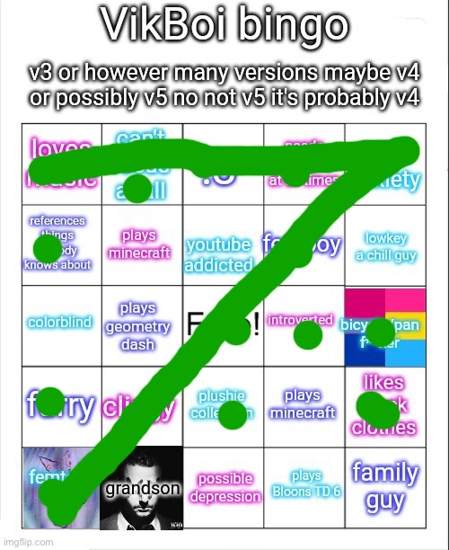 VikBoi bingo | image tagged in vikboi bingo | made w/ Imgflip meme maker