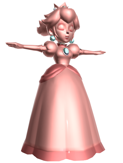 Pink Gold peach t-pose Blank Meme Template