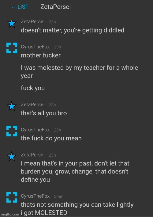 Jack making jokes about Cyrus getting molested Blank Meme Template