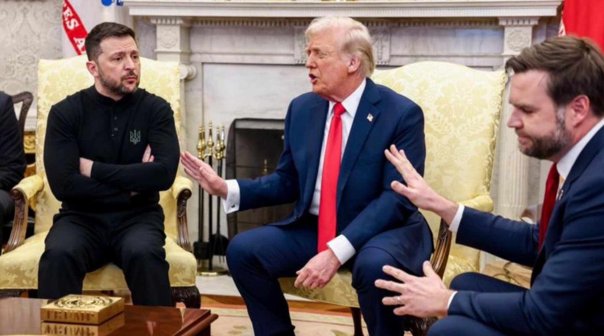 Trump, Vance, and Zelensky Blank Meme Template