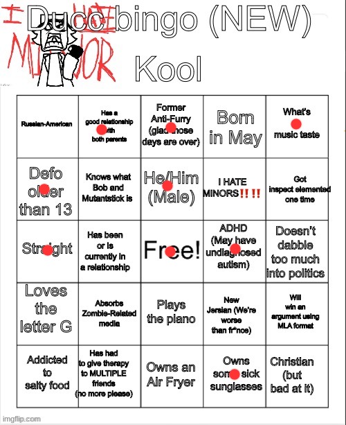 Ducc bingo (NEW) | image tagged in ducc bingo new | made w/ Imgflip meme maker