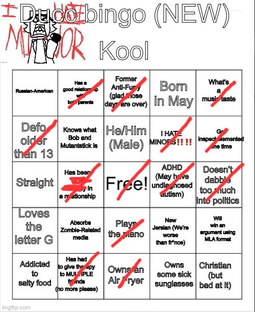 Ducc bingo (NEW) | image tagged in ducc bingo new | made w/ Imgflip meme maker