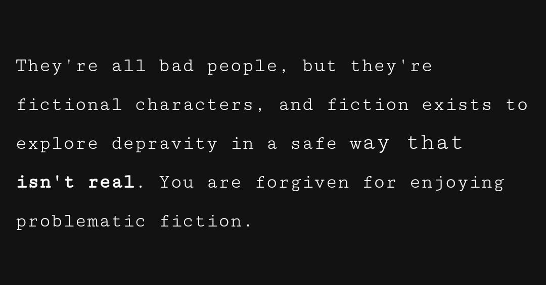 Favouring A Fictional Villain =/= Agreeing With Their Ways. Blank Meme Template