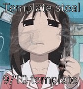 Azumanga daioh 2 | Template steal; 9/10 template | image tagged in azumanga daioh 2 | made w/ Imgflip meme maker