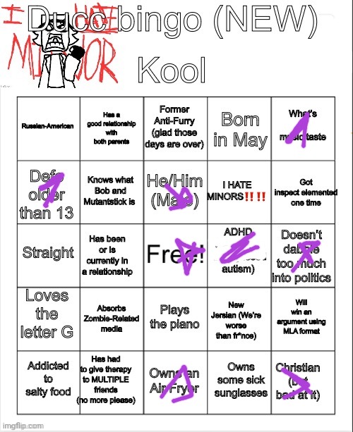 Ducc bingo (NEW) | image tagged in ducc bingo new | made w/ Imgflip meme maker