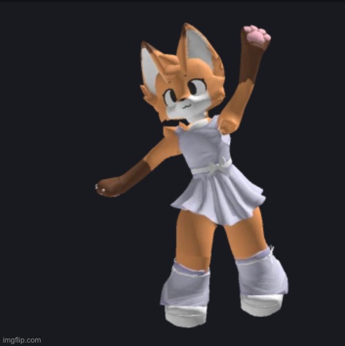 Gng… this is my little sister’s roblox avatar. She’s 8 and she doesn’t know what a furry is :sob: | made w/ Imgflip meme maker