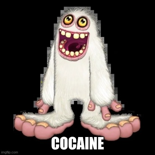 mammott | COCAINE | image tagged in mammott | made w/ Imgflip meme maker