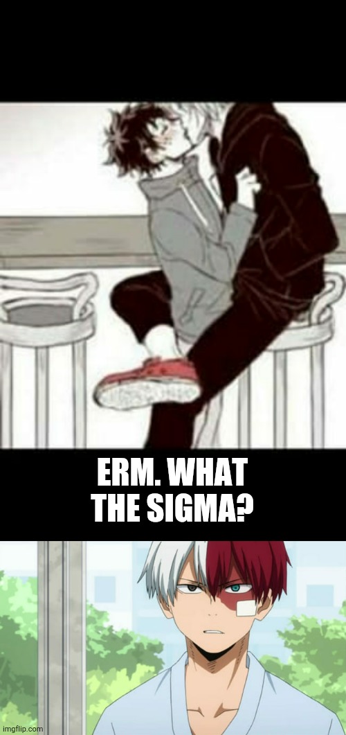 what the- | ERM. WHAT THE SIGMA? | image tagged in mha,sigma | made w/ Imgflip meme maker