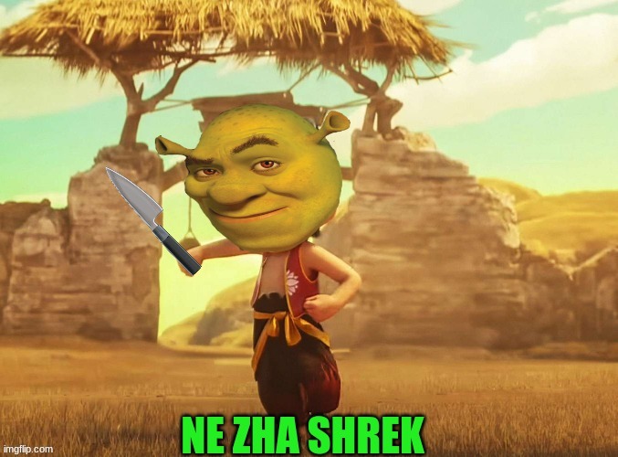 Ne Zha 2 meme | image tagged in memes,shrek,shrek for five minutes,funny memes,shrek is life,shrek good question | made w/ Imgflip meme maker