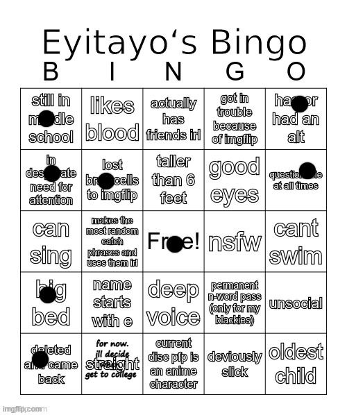 Eyitayo‘s MSMG Bingo | for now. ill decide when i get to college | image tagged in eyitayo s msmg bingo | made w/ Imgflip meme maker