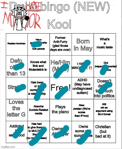 Ducc bingo (NEW) | image tagged in ducc bingo new | made w/ Imgflip meme maker